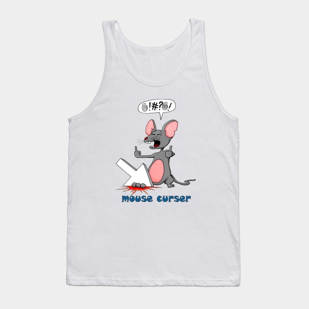 Mouse Curser Tank Top by thedadwhodraws